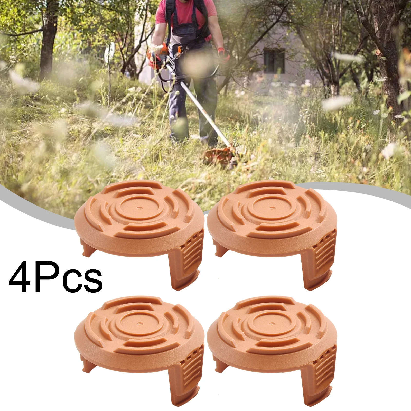 Enhance the Trimming Experience with 4 Pcs Replacement Spool Line Cap Cover for Worx String Trimmer WA0010 WG150