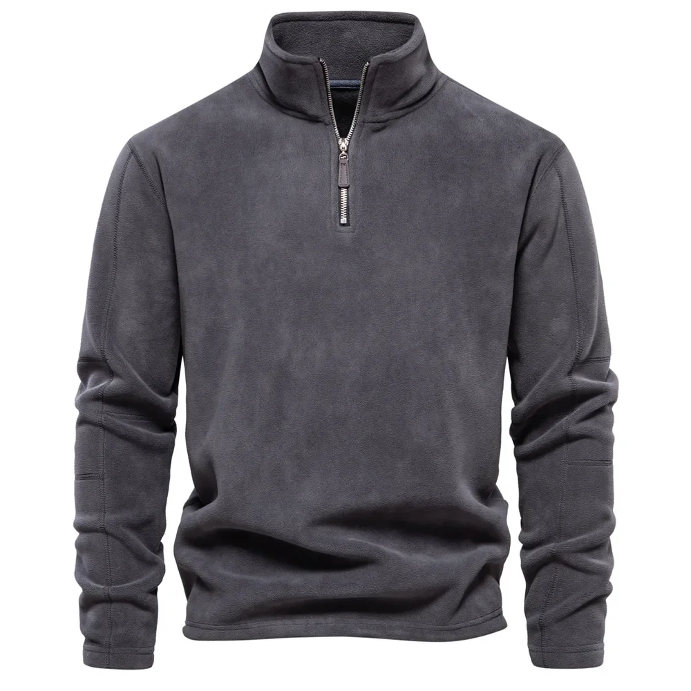 Autumn And Winter New Men's Shaker Sweater Collar Half Zipper Long-sleeved Men's Sweater