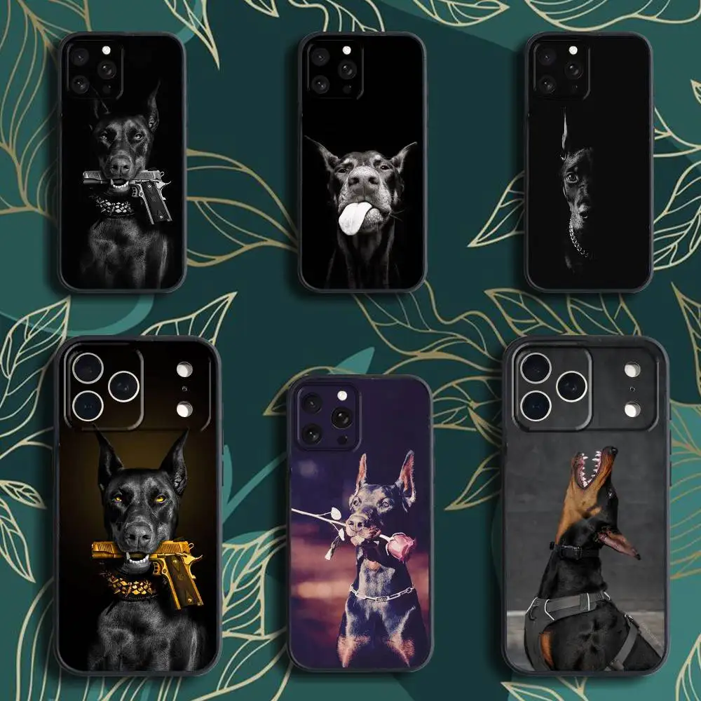

Pet D-Doberman D-Dog Phone Case For iPhone 17,16,15,14,13,12,Pro,Max,Plus,E,SE4,Air,Mini Black Soft Box