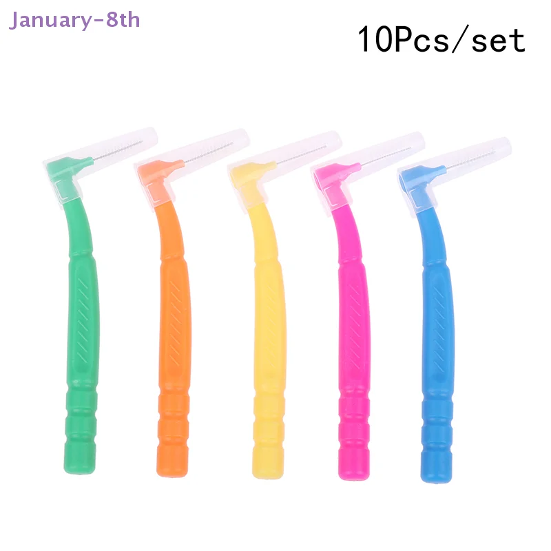 

10PCS L-shaped Orthodontics Braces Interdental Brush Clean Between Teeth Mini Toothbrush Inter Dental Cleaning Travel Portable