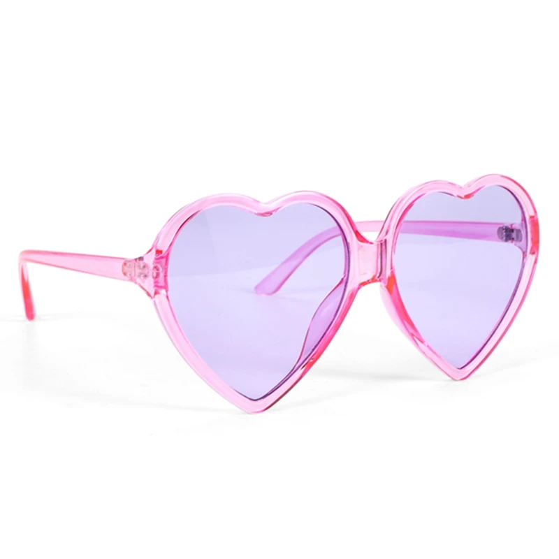 90S Vintage Glasses Fashion Large Women Lady Girls Oversized Heart Shaped Retro Sunglasses Cute Love Eyewear