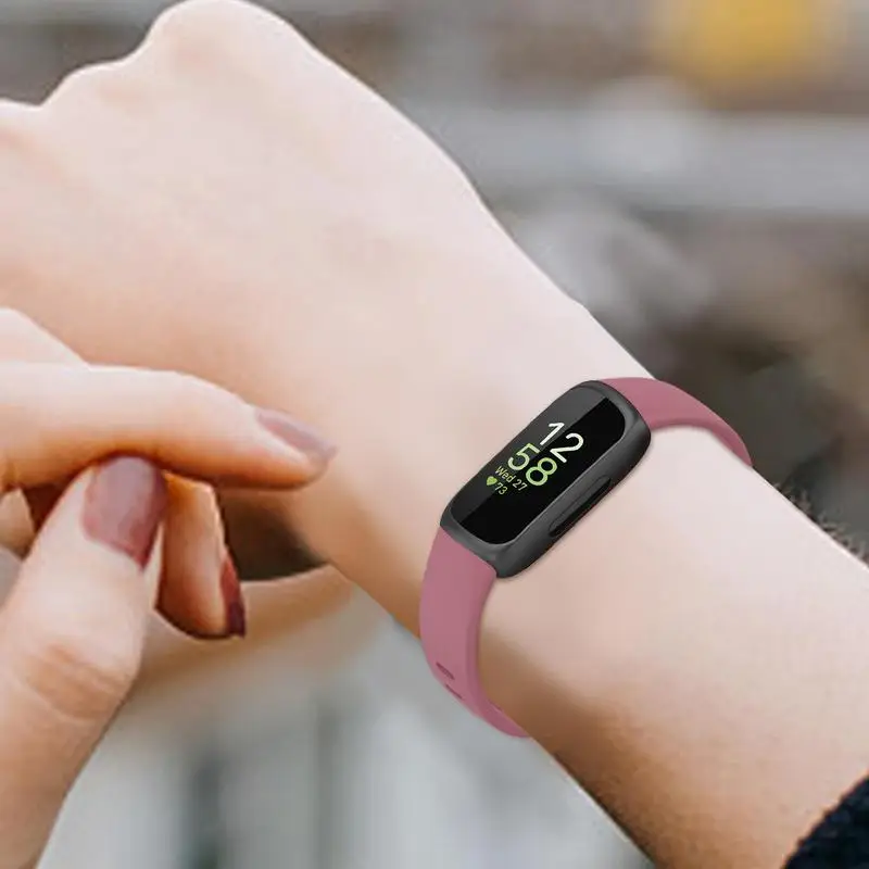 Fitbit Inspire 3 용 손목 스트랩 Fitbit Inspire 3 용 TPE 소프트 밴드 시계 액세서리, 스마트 워치 스트랩 교체 밴드