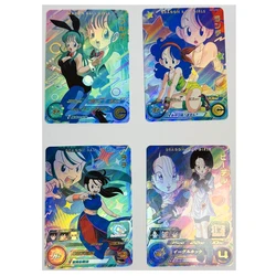 4pcs/set Dragon Ball Videl Bulma Z GT Super Saiyan Heroes Battle Card Ultra Instinct Game Collection Cards