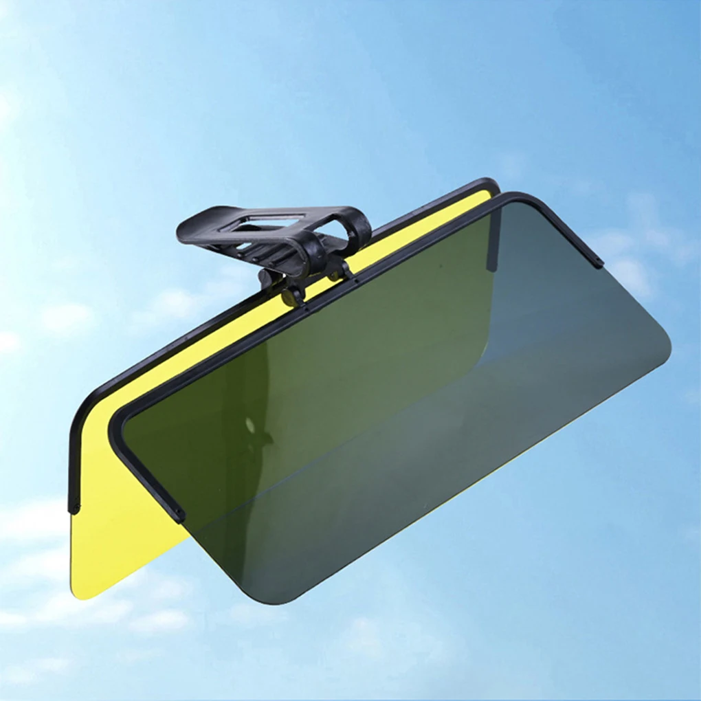 범용 HD 자동차 선 바이저 확장 눈부심 방지 자외선 방지 편광 차양 플레이트 Clear Vision 2in1 Day Night Sun Visor Mirror