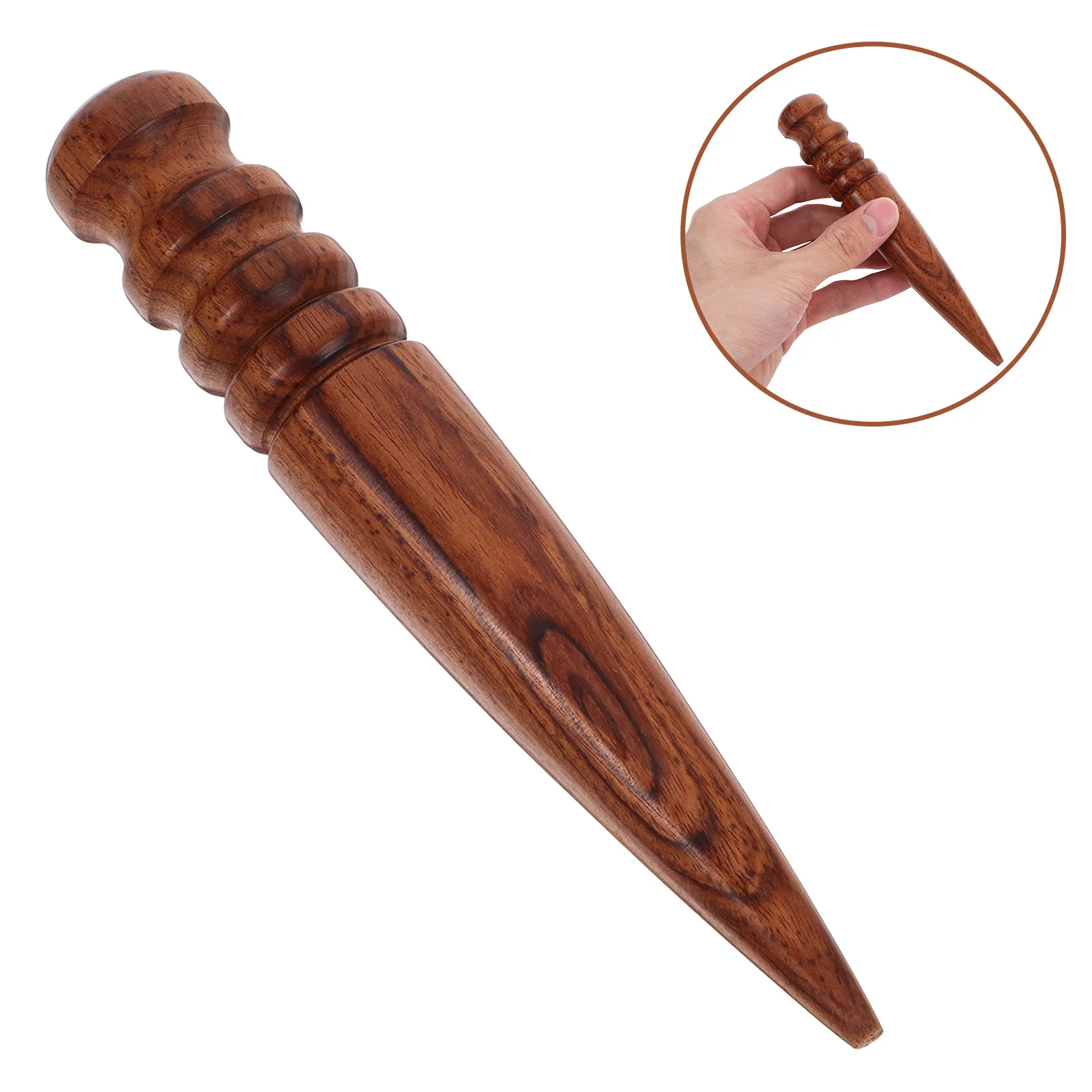 

Round Wood Burnishing Tool Handcrafted Slicker for Craft Enthusiasts Polishing Rod DIY Projects Burnishing Gum