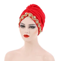 Auto Gele Soft Stretchy  Turbans and Head Wraps,Skull-Caps,African  Pre-Tied Bonnet Beanie Cap for Women Aso Oke