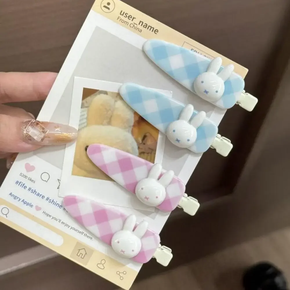 

Милая заколка для волос с кроликом Miffy, аниме, милая, простая, разноцветная, милая, милая, с челкой для девочек, боковая заколка в виде акулы, бутик, повязка на голову, подарок