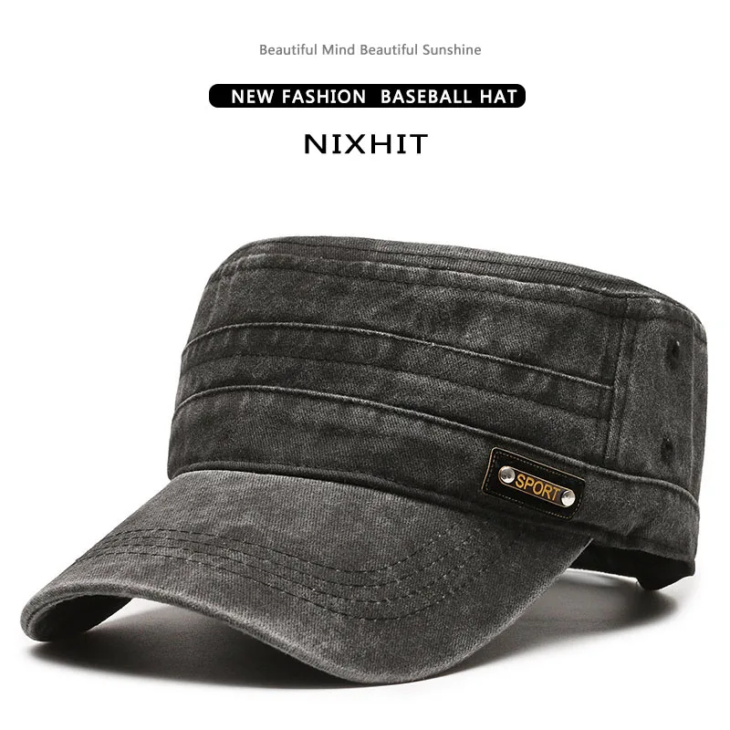 

NIXHIT Retro Spring Autumn Baseball Cap For Men Truck Outdoor Sports Hunting Fishing Hiking Climbing Flat Hat Bone Men's Hat