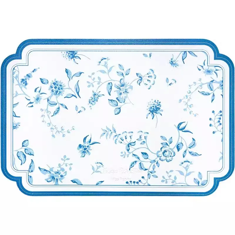 Design New Arrivals Custom Heat Resistant Placemat PVC Decorative Bronze Waterproof Leather Placemat