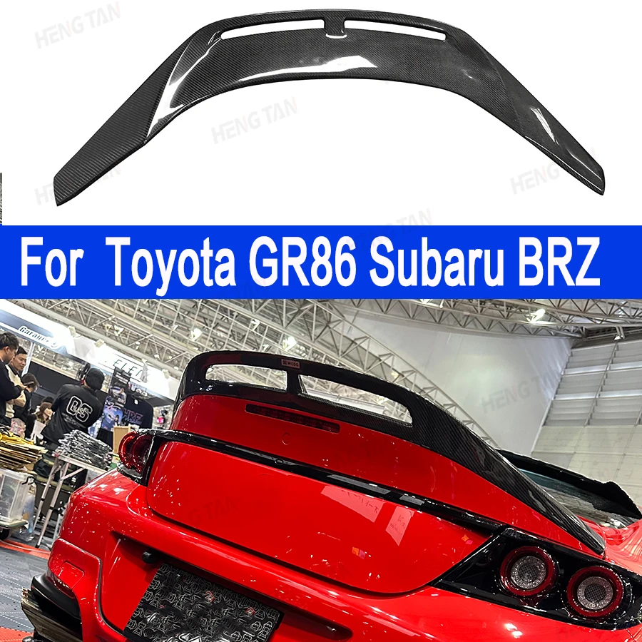 For Toyota GR86 Subaru BRZ 2019+ High quality Carbon Fiber Tail fins Rear Trunk Spoiler Guide Wing Rear Wing Car Trunk Diverter