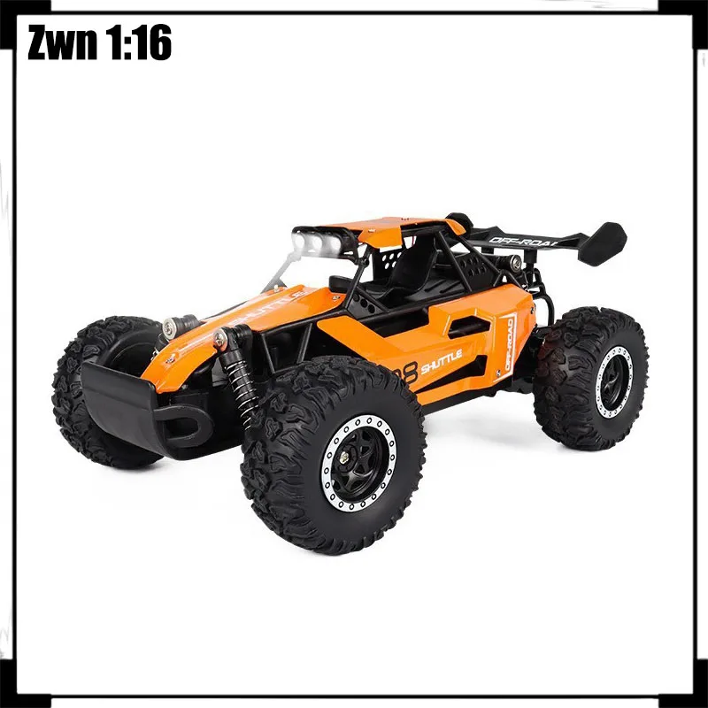 Zwn 1:16 2.4g Model Rc Car With Led Light 2wd Off-Road Remote Control Climbing Vehicle Outdoor Cars Toy Gifts For Kids