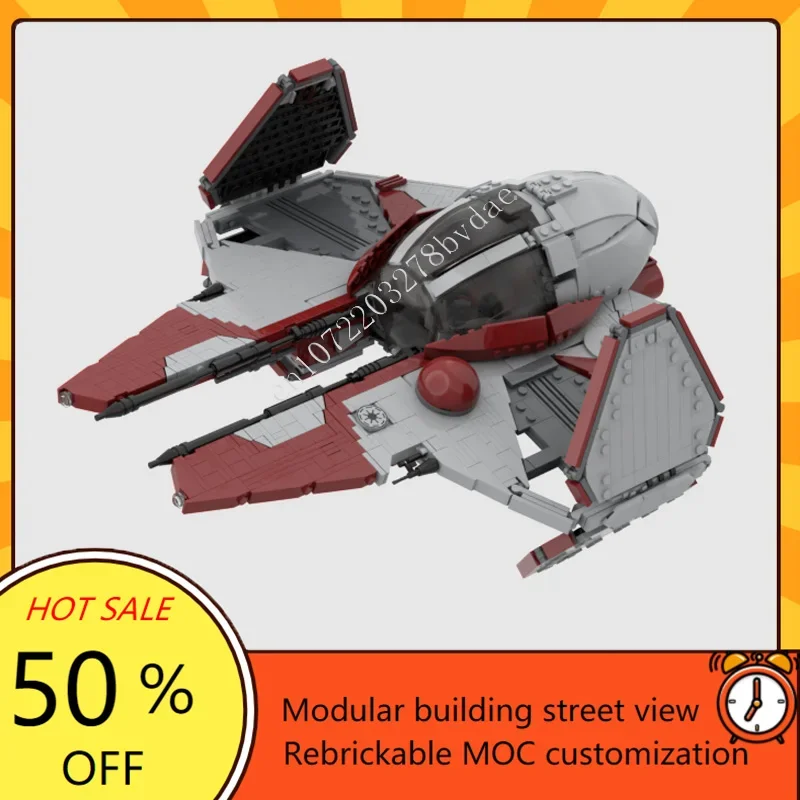 

1681PCS Obi Wan’s Jedi Starfighter Space War Military MOC SpaceShip Battle Model Custom Puzzles DIY Education Assembly Toy Gift