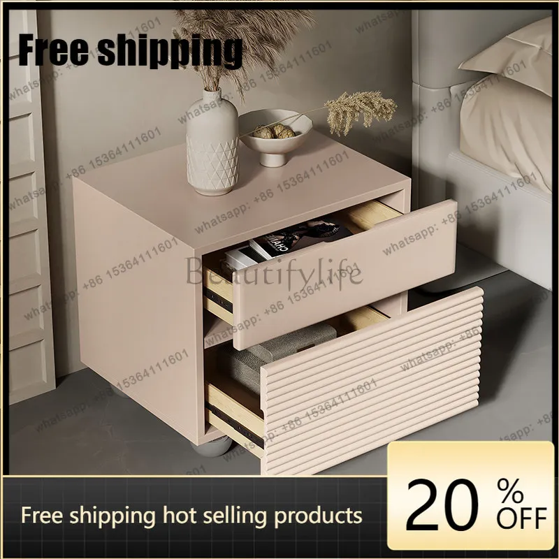 Best Sellers Italian minimalist storage bedside table simple modern bedroom creativity