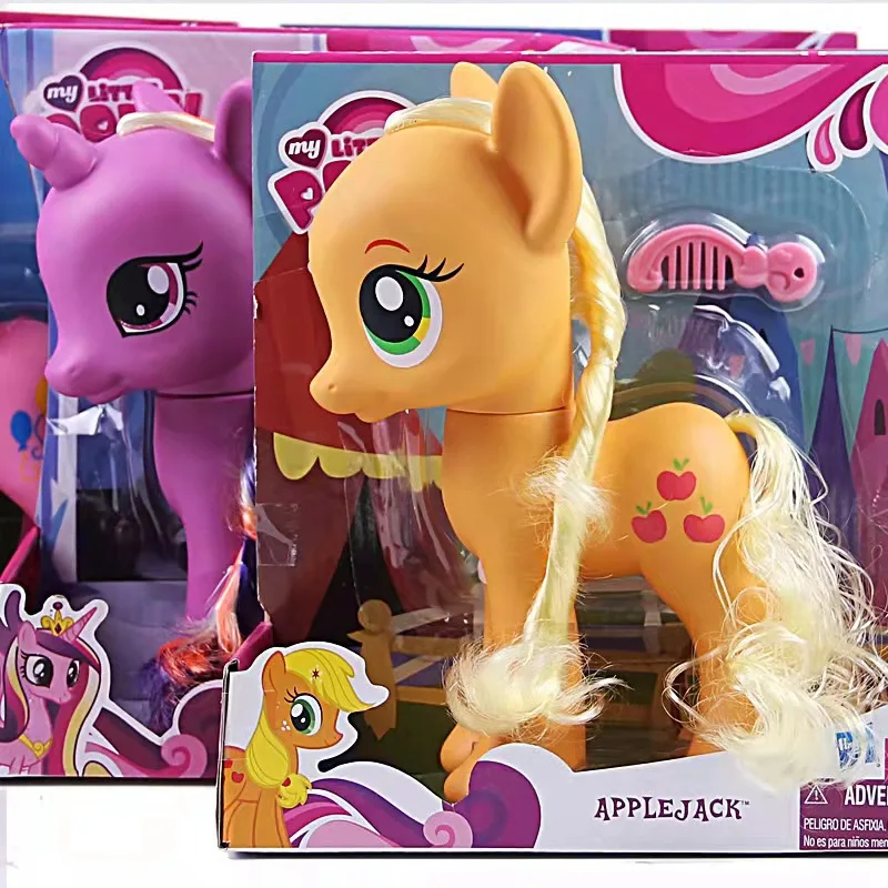 22CM My Little Pony Action Figures Twilight Sparkle Rainbow Fluttershy Pinkie Pie Rarity Pony Model Toys Girls Surprise Gift