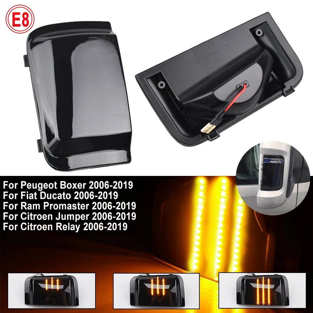 2 Stück für Peugeot Boxer, für Citroen Jumper, RELAY LKW, Auto LED Dynamischer Blinker Spiegellicht für RAM PROMASTER, für Fiat Ducato – Detail 7
