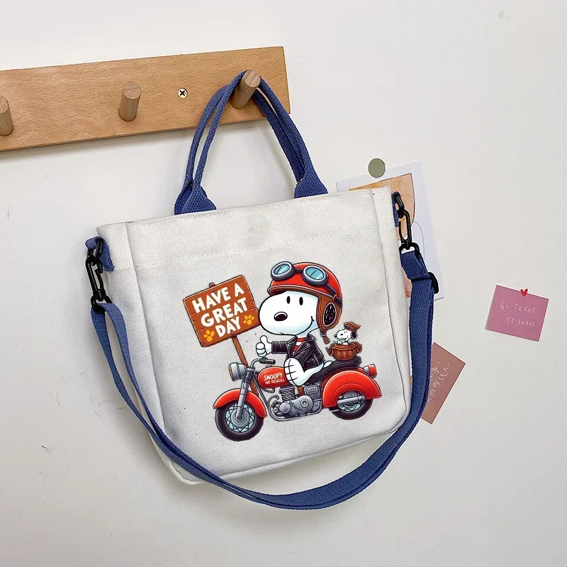 Snoopy Handbag Cartoon Children\'s Shoulder Bag Boys Girls Tote Bag Child Canvas Handbags Anime Crossbody Bag New Kids Gifts