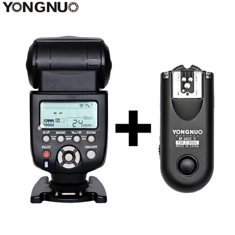 

Yongnuo YN-560 III с одним передатчиком RF-603 II для Nikon YN560III Проводная вспышка со сверхдальней дальнего действия Speedlite RF603 II Trgger