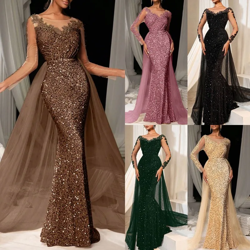 Vestido de fiesta para mujer europea americana, vestido largo de fiesta, vestido de noche Formal para fiestas de baile, bailes, banquetes, bodas