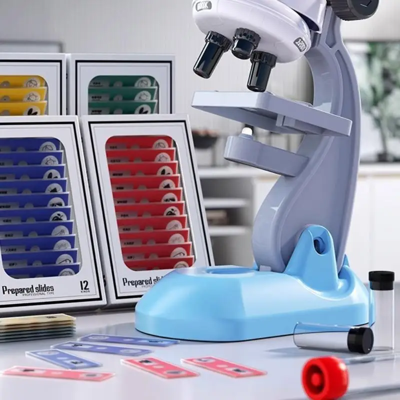 Interactive Kids Science ตั้งกล้องจุลทรรศน์ความละเอียดสูงสำหรับการสังเกตทางชีววิทยาและการศึกษาธรรมชาติ A2UB