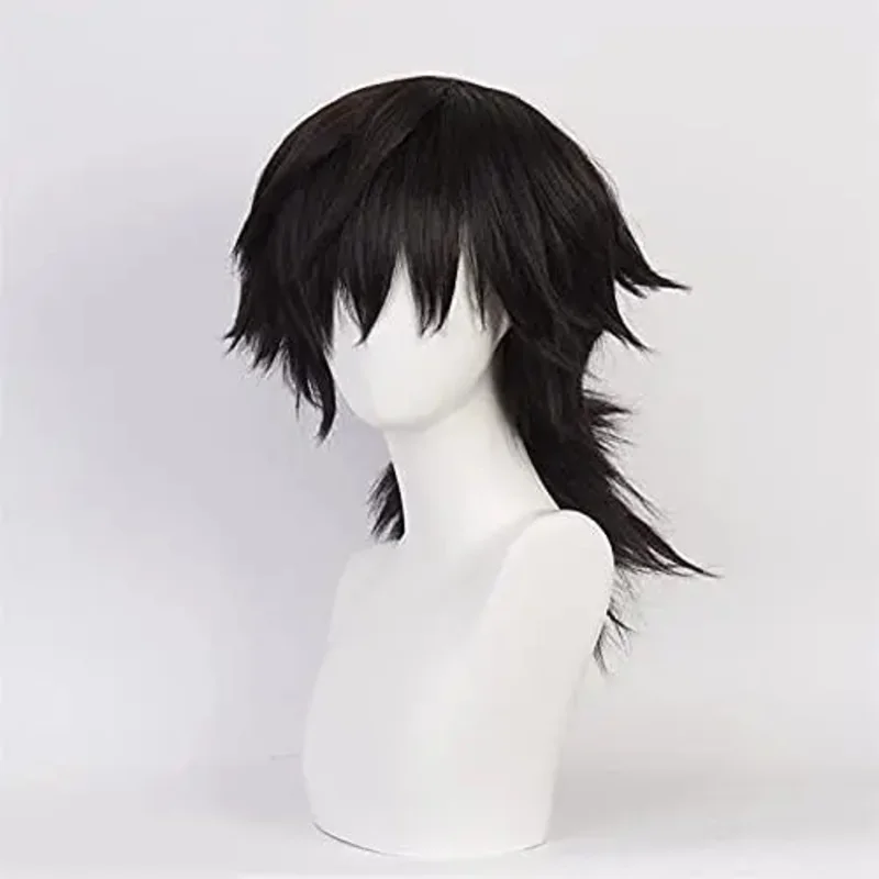 Anime Demon  Slayer Kimetsu No Yaiba Tomioka Giyuu Cosplay Wig Men Women Heat Resistant Synthetic Hair Wigs Halloween