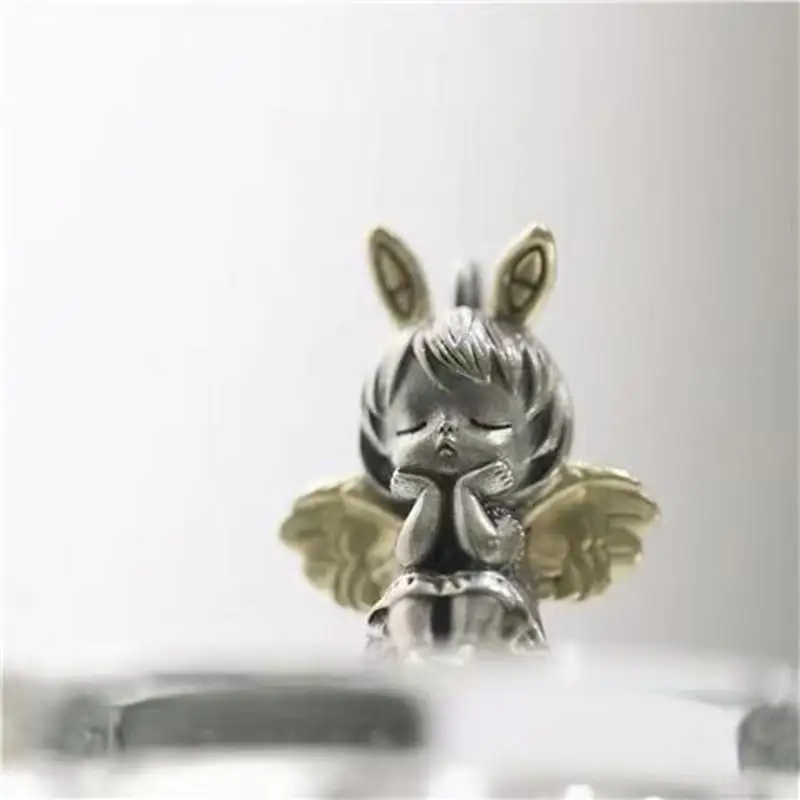 Retro Punk Cute Little Angel Metal Pendant Little Girl Praying Necklace Charm Ladies Female Birthday Party Jewelry Gift