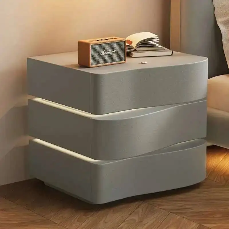 

Bedside Minimalist Nordic Nightstand Luxury Bedroom Wood Storage Nightstands Home Modern Mesa De Noche Garden Furniture Sets