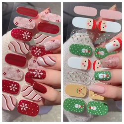 6styles Christmas Nail Art Stickers Dot Snowflake Designs Gel Nail Decals Perfect for New Year DIY Manicures No UV Lamp Needed