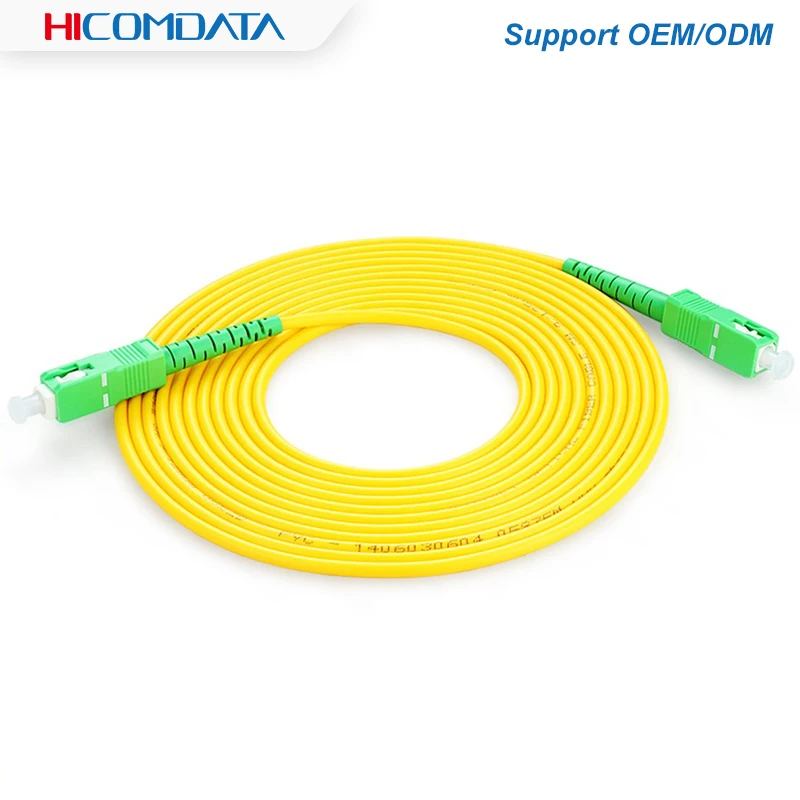 SC/cabo remendo fibra ótica do único modo SC SC SC SM 2.0mm 3.0mm 9/125um FTTH cabo remendo fibra ótica 1m