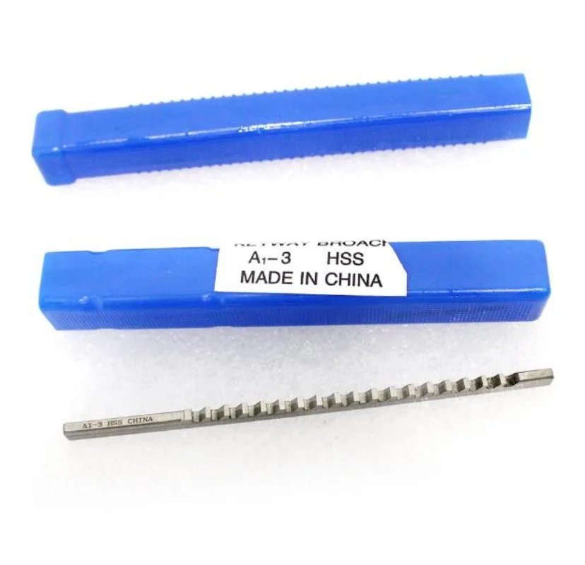 3mm Push-Type Keyway Broach A1 Metric Size HSS Keyway Cutting Tool Knife for CNC Router Metalworking