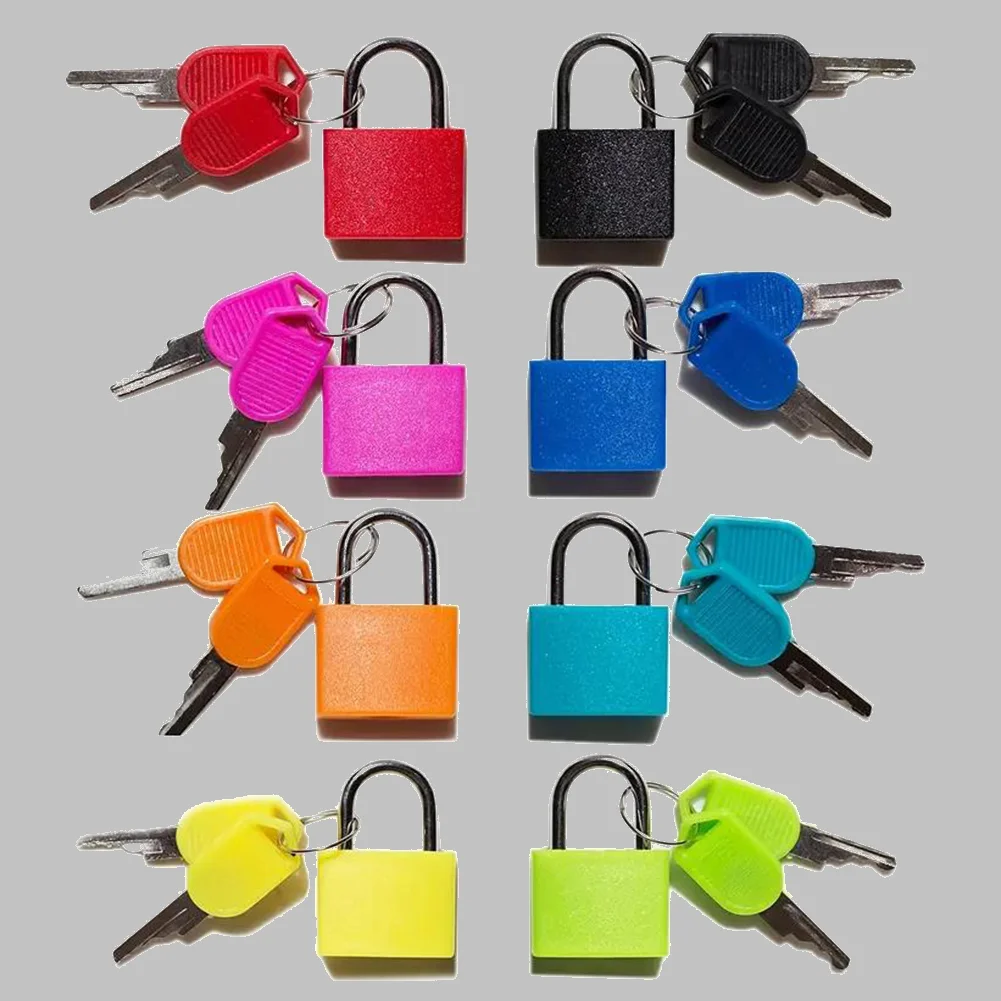 8pcs Baggage Lock 23MM Colorful Travel Suitcase Padlock Lock Plastic Case Drawer Luggage Padlock for School Dormitory Gym Locker