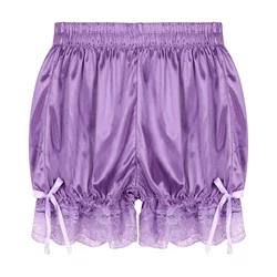 Womens Girls Satin Lace Panty Underwear Frilly Knickers Pumpkin Bloomers Shorts Lolita Boxer Hot Pants Nightwear Loungewear