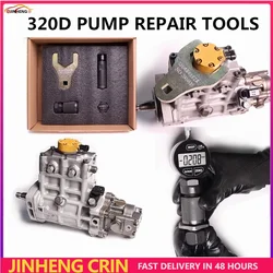 320D Pump Solenoid Valve Remove Stroke Travel Measuring Repair Tools for CAT Video Guide