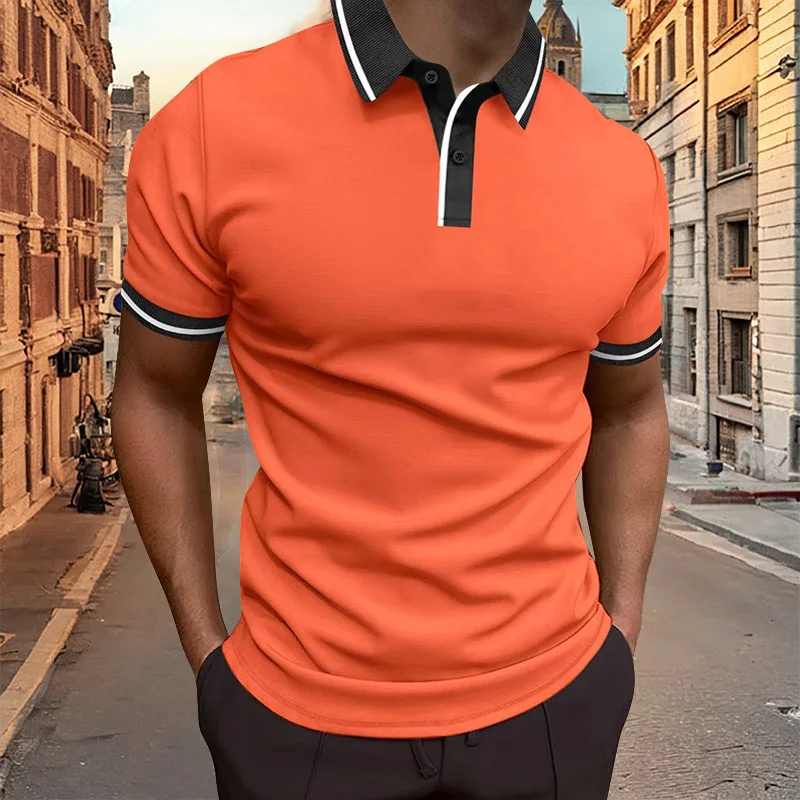 

Men Polo Men Short Sleeve Polo Shirt New Clothing Summer Streetwear Casual Fashion European and American plus size Men tops