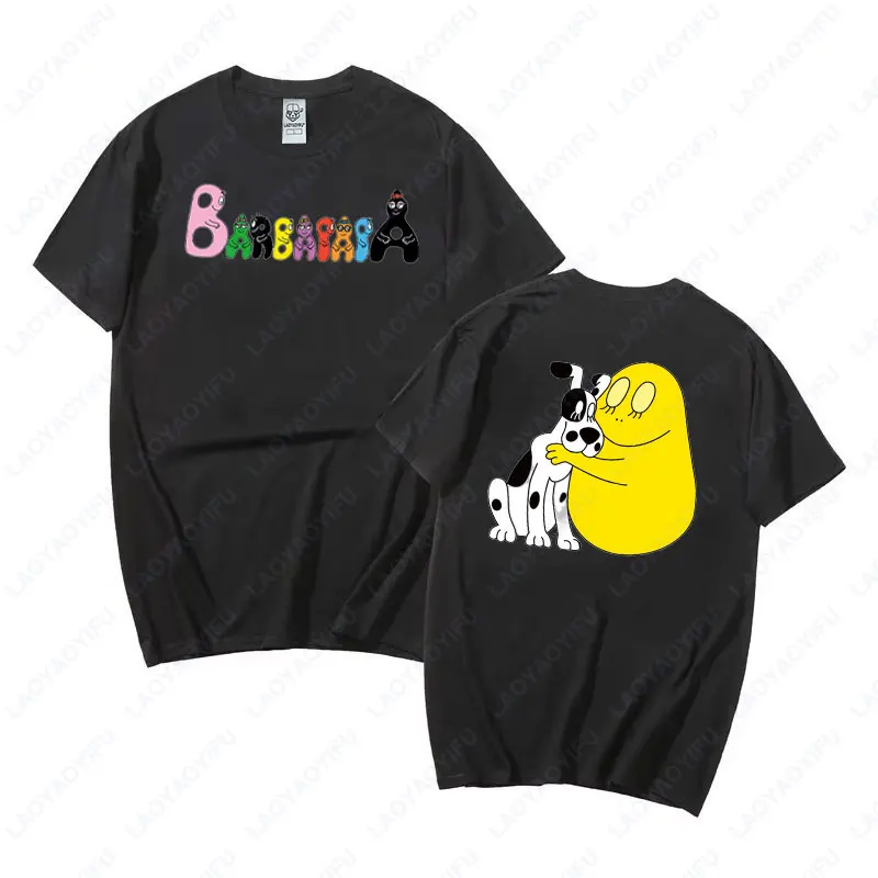 Barbapapa Famiglia Barbazoo Barbabo Barbidur Tees anni '90 Stile retrò Uomo Donna Cotone Streetwear Divertente Kawaii Cartoon Anime Tshirt