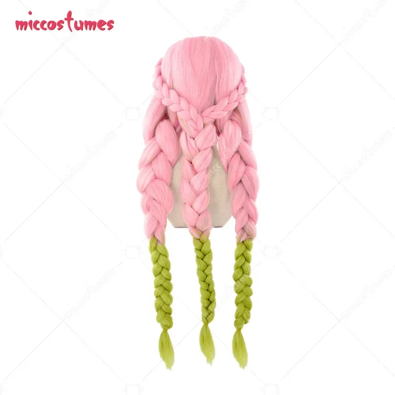 25COSWomen's Anime Grün Rosa Farbverlauf Cosplay Perücke