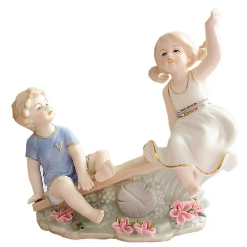 zv-Creative gifts, ornaments, living room partitions, high temperature ceramics, gifts for a pair of boys and girls, simple*