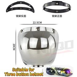 Universal Bubble Visor Casco Moto Helmet Accessories Retro Visor 3/4 Open Face Helmet Windshield Bubble Shield Multiple Colors