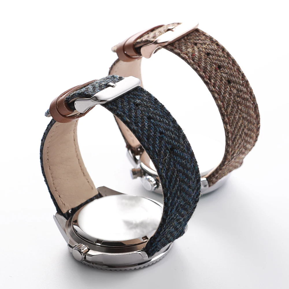 خمر جلد سويدي حزام (استيك) ساعة ل Seiko لهواوي ساعة GT2/3/4/5 الرياضة الإفراج السريع معصمه 18 مللي متر 20 مللي متر 22 مللي متر نسج سوار