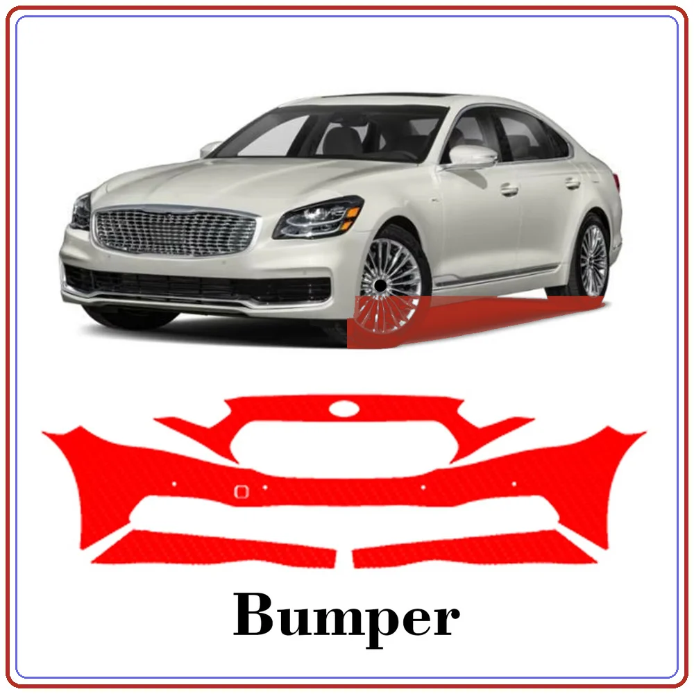 For KIA K900 2015-2017 Precut TPU Paint Protection Film PPF Front Bumper Kit Clear Bra Stone Guard EU UK