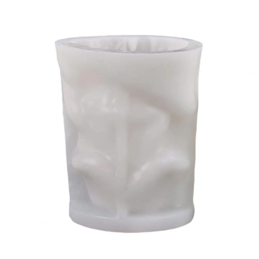 Silicone Candle Mold European Castle Candle Mold Silicone Wax Making Mold Flexible Reusable Gypsum for Home Decor Parties