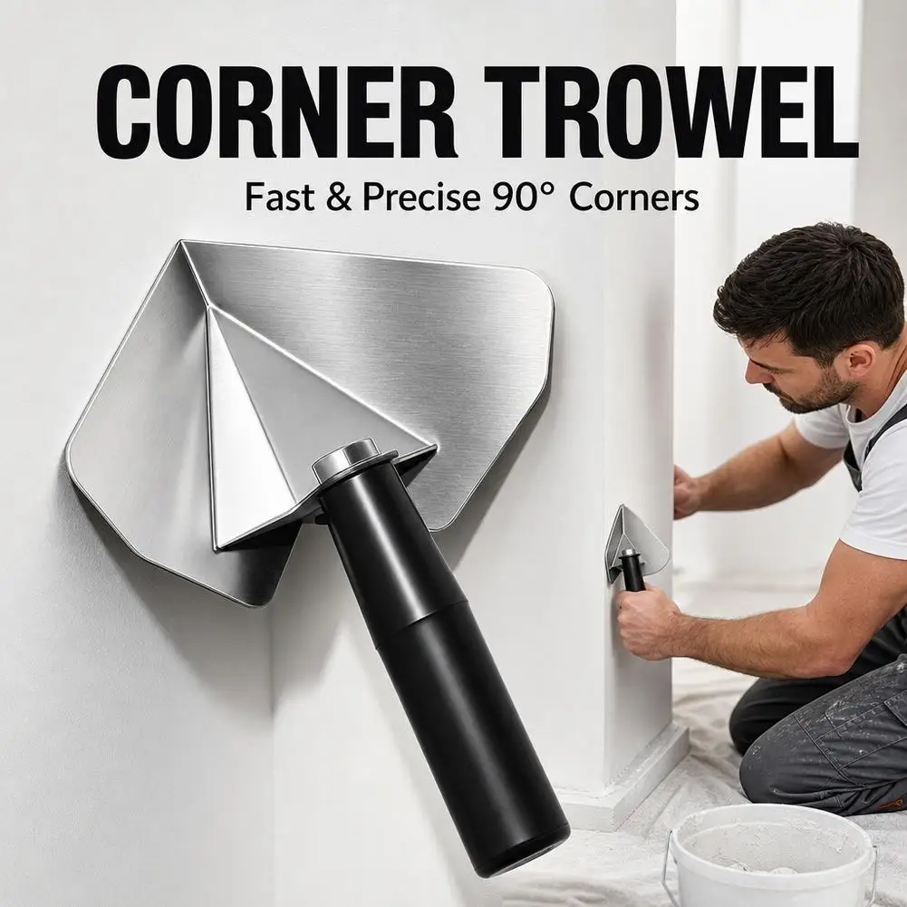 Stainless Steel Corner Trowel 90 Degree Drywall Plaster Finishing Tool For Wall Internal External Angle DIY Construction Tool