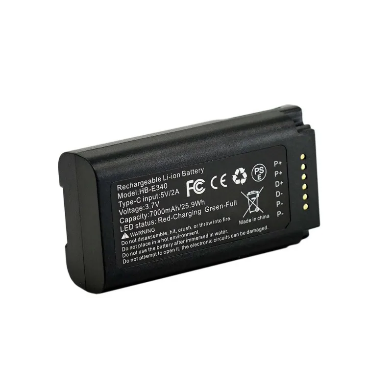 Bateria recarregável HB-E340 7000mAh 3.7V para campainha de vídeo E340 Bateria recarregável