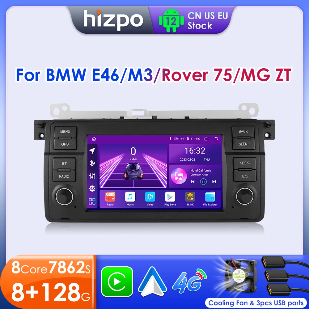 

Hizpo 7" AI Voice Autoradio For BMW E46 M3 318/320/325/330/335 Android Auto Radio Carplay 4G DSP Car Multimedia GPS 2din Stereo