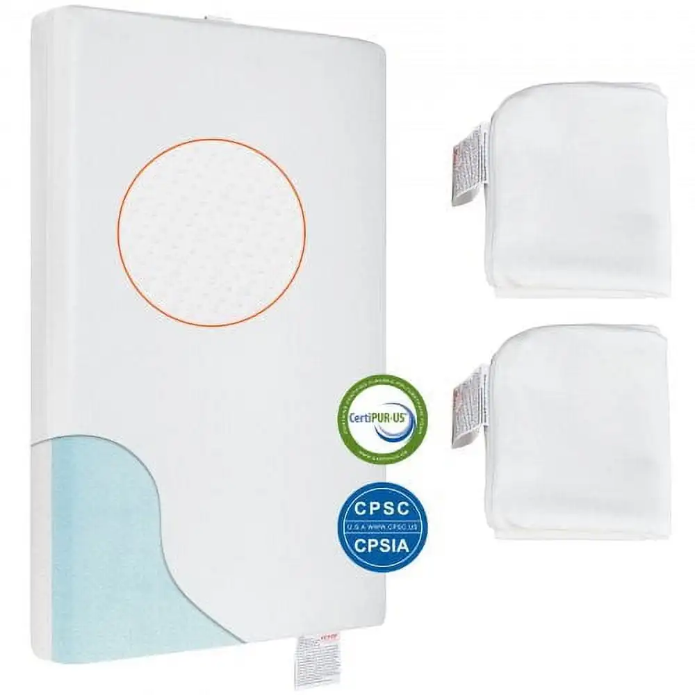 

Two-sided Breathable Toddler Mattress of Memory Foam, Baby Mattress for Infant and Toddler with 2 Waterproof Covers