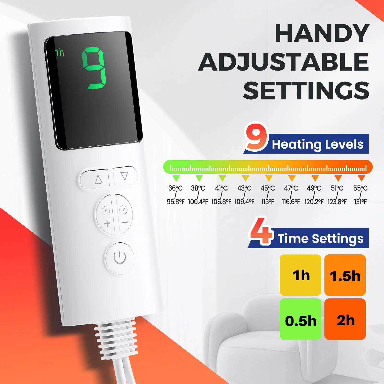 Scaldapiedi con riscaldamento elettrico Dispositivo per il riscaldamento dei piedi invernale Tappetino riscaldante per le mani per uso domestico per ufficio, camera da letto, sala studio, mantiene caldo