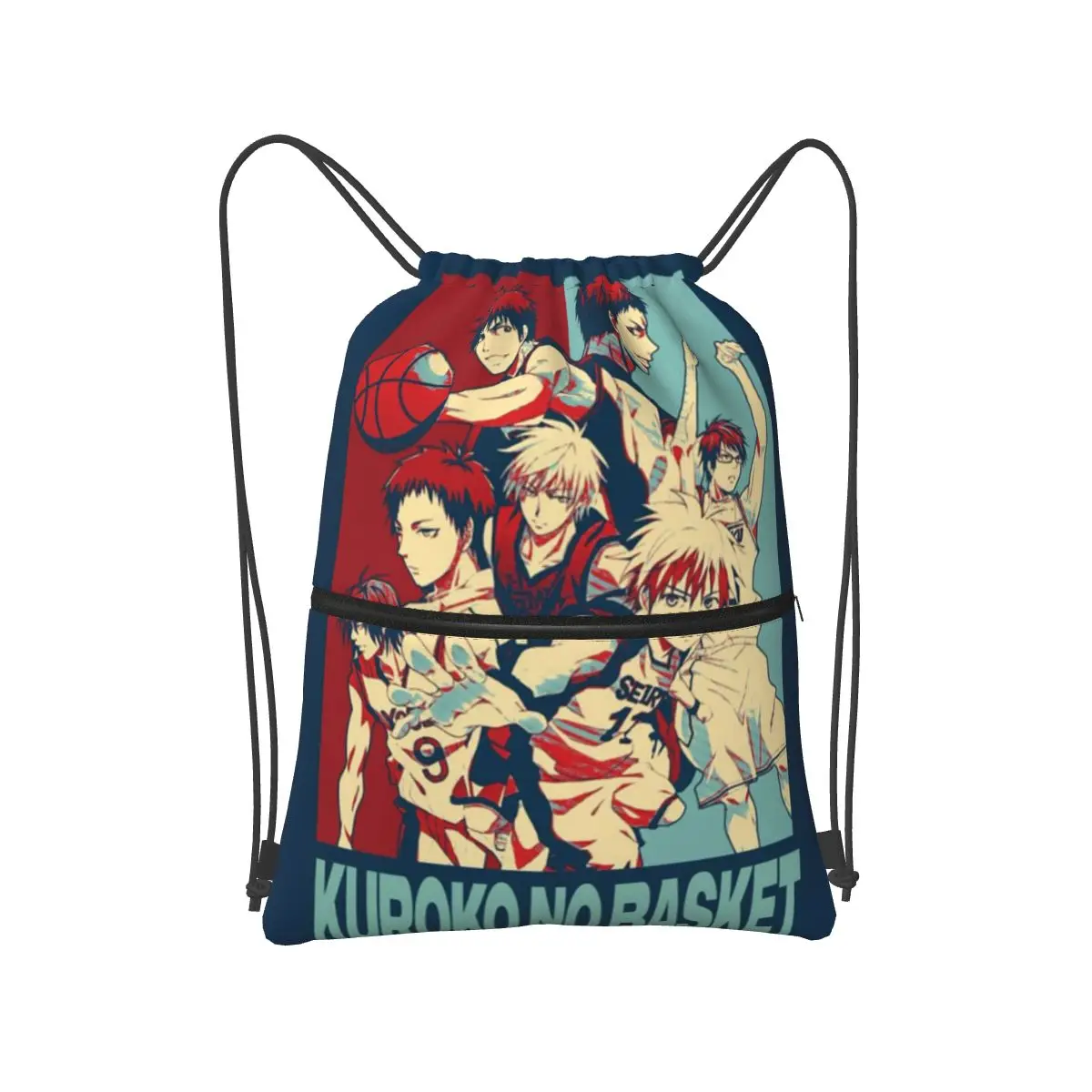 

Basketball Kuroko No Basket Anime Backpacks Multi-function Drawstring Bundle Pocket Sports Bag Book Bags for Man Woman Students
