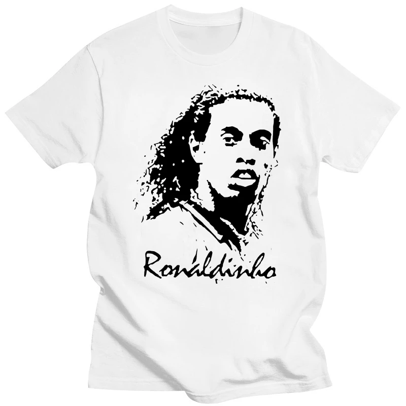 2020 Cool Printed T Shirt Fashion Mens  100% Cotton Short Sleeve Ronaldinho For Fans T-Shirt