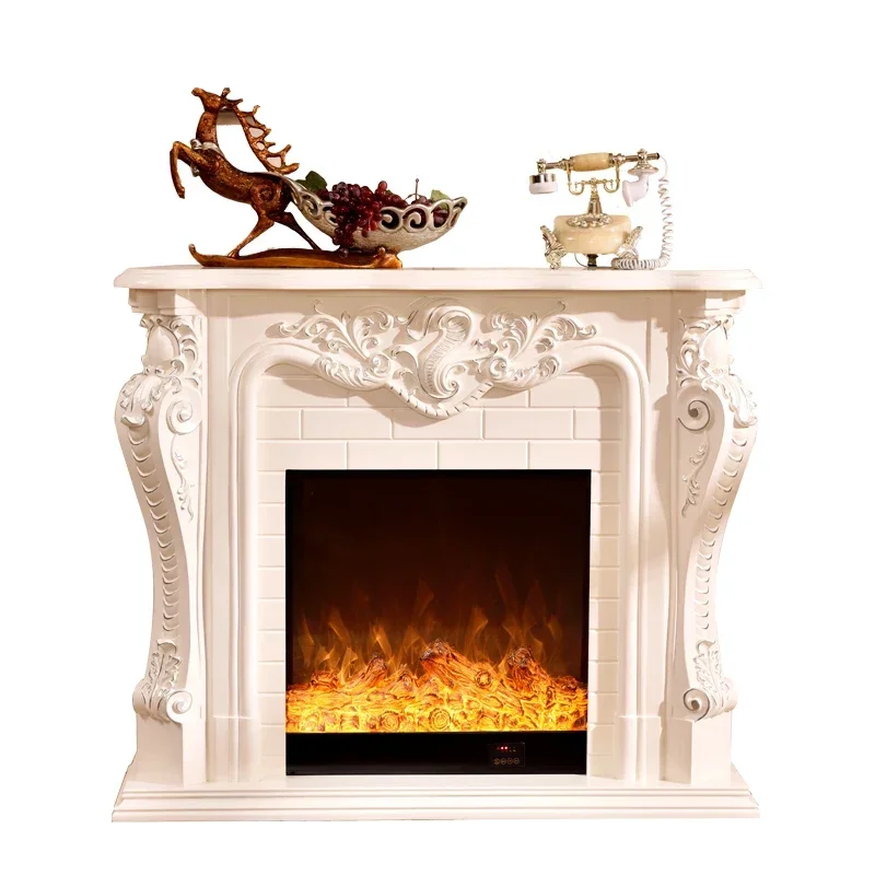 Fireplace, TV Cabinet, Solid Wood, Electric Fireplace, Heating, TV, Background Wall, Decorative Cabinet