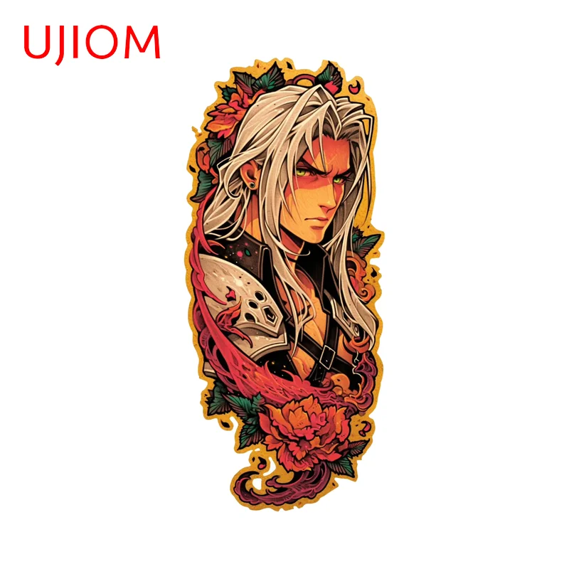 UJIOM Tattoo Style Sephiroth Retro Wall Sticker Handsome Vestibule Cupboard Decals Eye-catching Baby Nursery Room Wall Decor