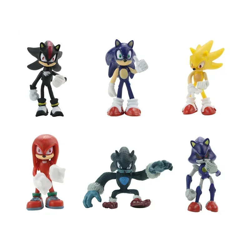 Set de 18 Figuras de Sonic, Juguetes de PVC, Personajes de Sonic, Shadow, Tails, Dr. Eggman, Shadow, para Niños, Set de Juguetes de Animales, 3 Estilos
